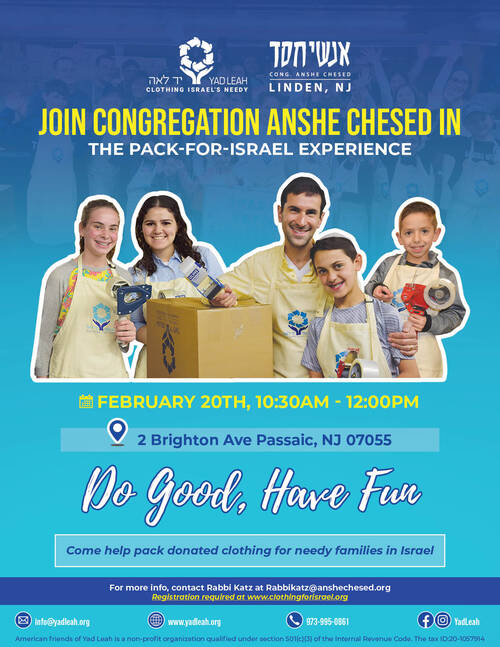 Banner Image for Chesed: Packing Clothes for Israel with Yad leah 